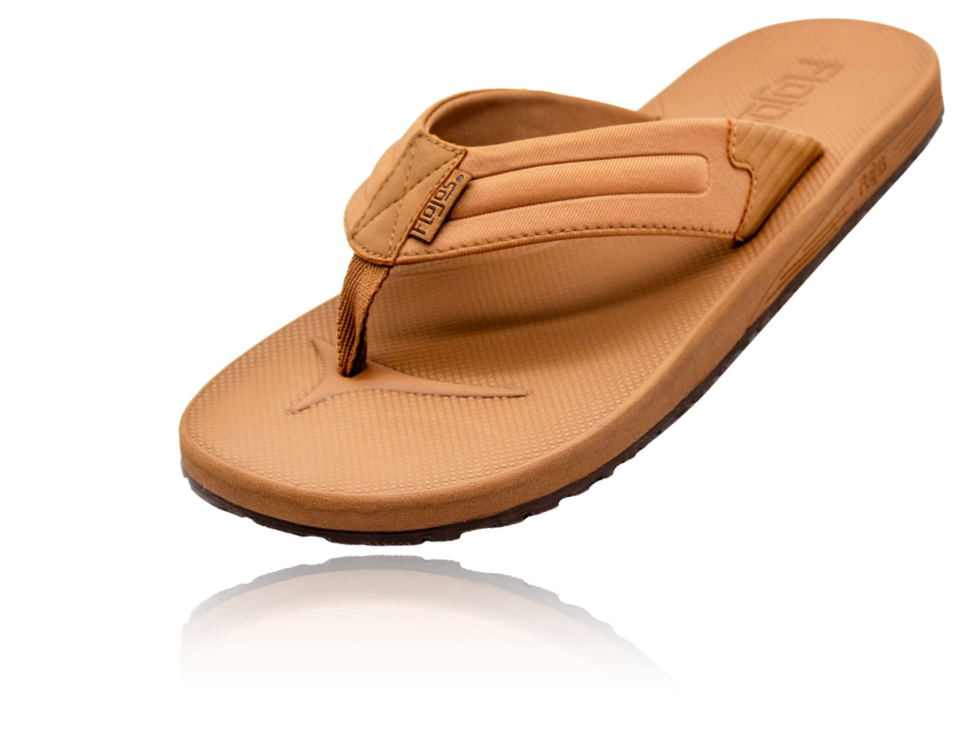 Flojos Lazaro Two Tone Lycra + Faux, Men's Sandal - Tan/Brown (815)